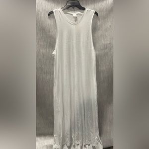 White Long T-Shirt Maxi Dress little bit higher in the front size SMALL